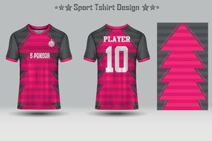 Fußballsport Jersey Mockup abstraktes geometrisches Muster T-Shirt Design vektor