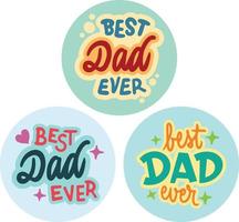 Bester Vater aller Zeiten Multi-Sticker-Pack vektor