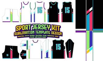 Sport Jersey Druck Design Muster Sublimation Fußball Fußball Badminton vektor