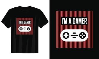 Ich bin ein Gamer-Gaming-T-Shirt-Design, Gaming-Gamer-T-Shirt-Design, Vintage-Gaming-T-Shirt-Design, Typografie-Gaming-T-Shirt-Design, Retro-Gaming-Gamer-T-Shirt-Design vektor