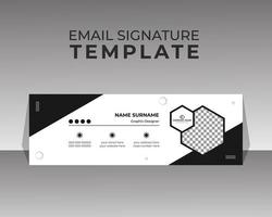 Unternehmens-E-Mail-Signaturvorlage oder persönliche Fußzeile und Social-Media-Cover-Design vektor
