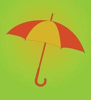 ein orange-gelber Regenschirm vektor