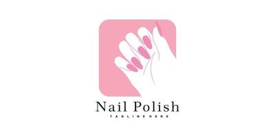 Nagelschönheitssalon-Logo-Designvektor mit kreativem Konzept-Premium-Vektor vektor