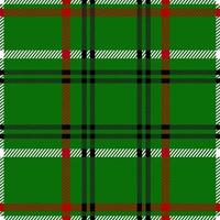 tartan pläd röd svart och vit linje tyg textur grön bakgrund. vektor