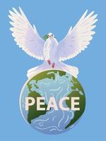 internationell dag av fred duva vektor