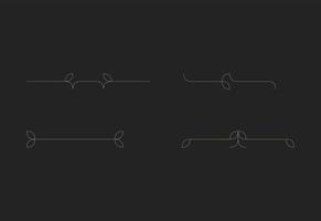 uppsättning av monoline dekorativ dekorativ vektor