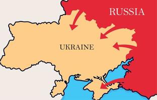russischer einmarsch in die ukraine vektor
