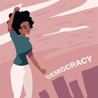 aktivist kvinna demokrati vektor