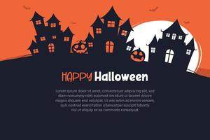 Halloween-Grußkarten Hintergrund. halloween-illustrationsvorlage für banner, poster, flyer, verkauf und alles design. vektor