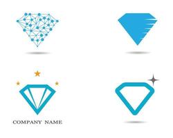 Diamant Symbol Logo Set vektor
