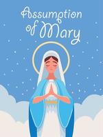 antagande av mary text vektor