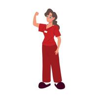 sjuksköterska kvinna stark vektor