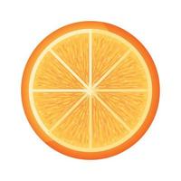 halv orange ikon vektor
