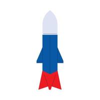 Rakete mit russischer Flagge vektor