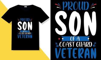 trendiger veteranen-t-shirt-designvektor vektor