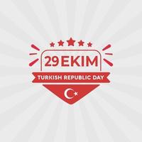 29 oktober Kalkon dag 29 ekim turkiska republik dag vektor