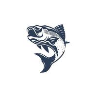 Vorlage für das Design des Fisch-Silhouette-Logos vektor