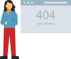 Die Webseite hat einen 404-Fehler. vektor