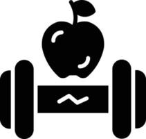 Symbol für Fitness-Glyphe vektor