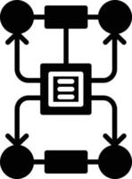 Glyphensymbol für Serververbindung vektor