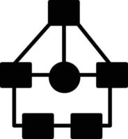 Symbol für Flussdiagramm-Glyphe vektor