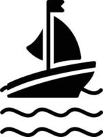 Glyphen-Symbol für Fähren vektor