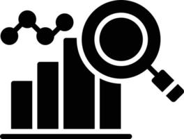 Glyphensymbol für die Datenanalyse vektor