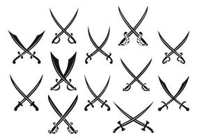 Schwerter und Säbel für die Heraldik vektor