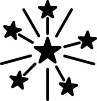 Feuerwerk Glyphe Symbol vektor