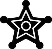 Sheriff-Abzeichen-Glyphe-Symbol vektor