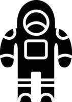 Symbol für Astronautenanzug-Glyphe vektor