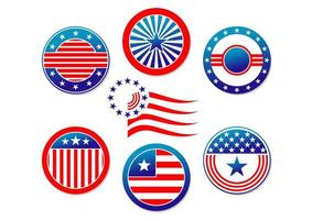 amerikan nationell banderoller och symboler vektor