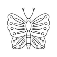 Schmetterling isoliert auf weißem Hintergrund. Vektor-Illustration vektor
