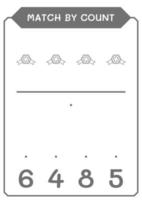 match efter antal klövermärke, spel för barn. vektor illustration, utskrivbart kalkylblad