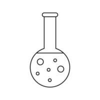 Chemiekolben isoliert auf weißem Hintergrund. Vektor-Illustration vektor