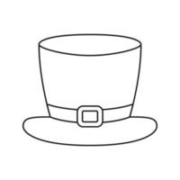 st. Patrick's Day Hut isoliert auf weißem Hintergrund. Vektor-Illustration vektor