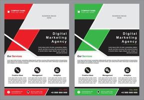 Flyer-Design für digitales Marketing vektor