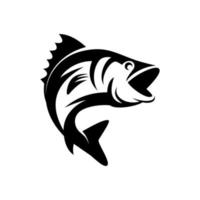 schwarzes Fisch-Logo vektor