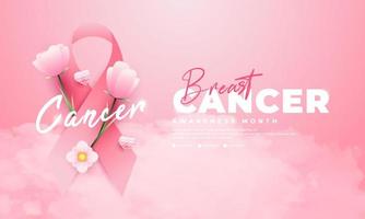 bröst cancer medvetenhet månad, lämplig för bakgrunder, banderoller, affischer, och andra vektor