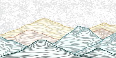 japanischer hintergrund mit linienwellenmustervektor. abstrakte Vorlage mit geometrischem Muster. Berglayout-Design im orientalischen Stil. vektor