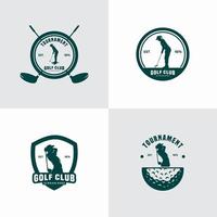 Vektorset von Vintage-Logos für Golfclub vektor