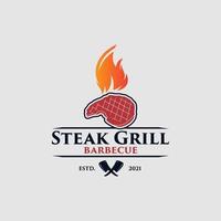 Barbecue-Grill-Logo-Premium-Vektor vektor