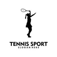 tennis logotyp mall vektor illustration design