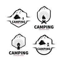 Camp in der Vektorvorlage für das Design des Mount-Logos vektor