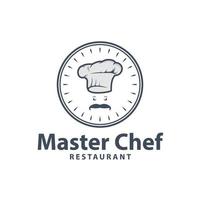 Meisterkoch-Restaurant-Logo-Design vektor