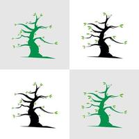 uppsättning av träd logotyp vektor design mall