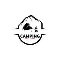 Camp in der Vektorvorlage für das Design des Mount-Logos vektor