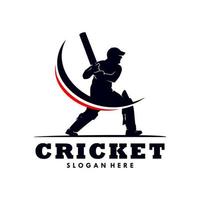 Cricket-Sport-Logo-Template-Design vektor