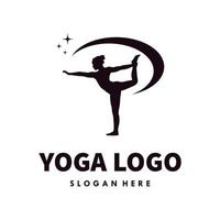 Premium-Vektor für das Design von Yoga-Logo-Vorlagen vektor