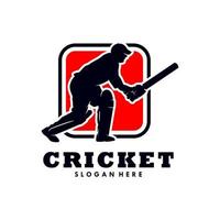 Cricket-Sport-Logo-Template-Design vektor